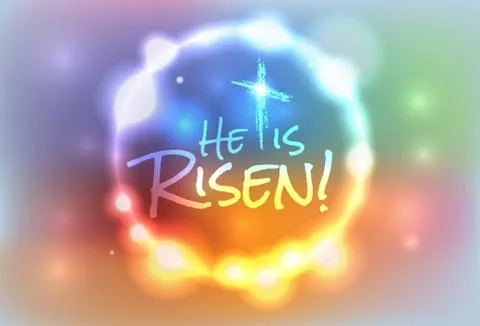 Christian Easter Risen Illustration Stock Illustration