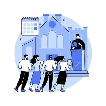 Christian event abstract concept vector illustration. Stock Illustration