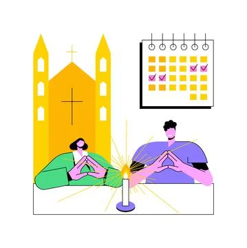 Christian event abstract concept vector illustration. Stock Illustration