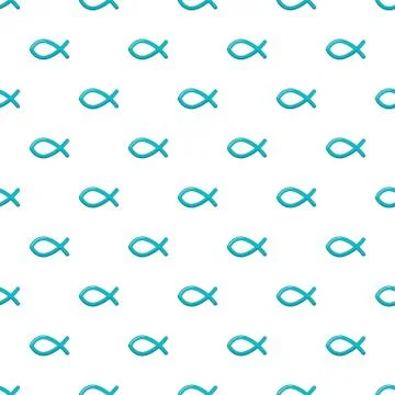 Christian fish symbol pattern seamless Illustrazione stock