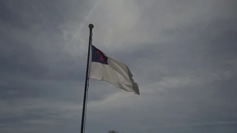 Christian flag Stock Footage 77708848