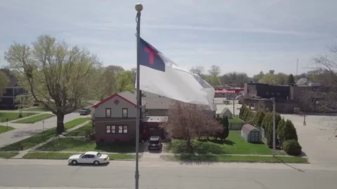 Christian flag Stock Footage 77709009
