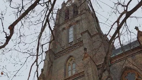 Christian Gothic church Stock Footage 69214641