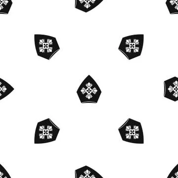 Christian hat pattern seamless black Stock Illustration