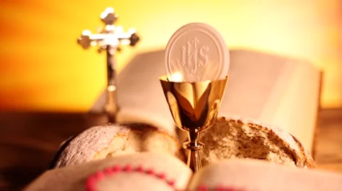 Christian holy communion Stock Footage 63299050