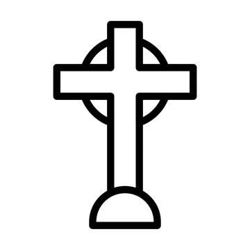 Christian icon outline style easter illustration vector element and symbol .. Stock Illustration