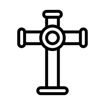 Christian icon outline style easter illustration vector element and symbol .. 스톡 일러스트
