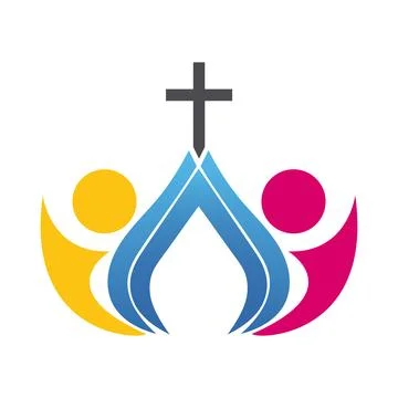 Christian logo unity people vector Stock Illustration