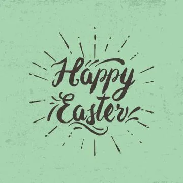 Christian print. Happy Easter Illustrazione stock