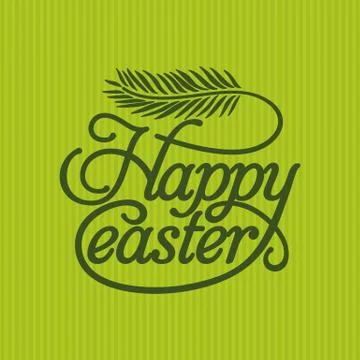 Christian print. Happy Easter Stock Illustration