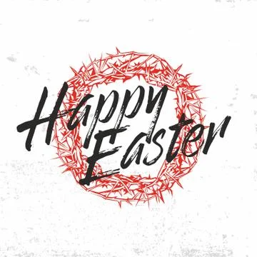 Christian print. Happy easter Stock-Illustration