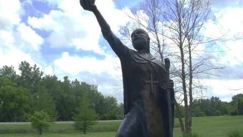 Christian statue slider 2 Stock Footage 79021268