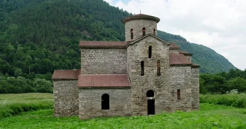 Christian temple in the Caucasus Stock-Footage 136560559