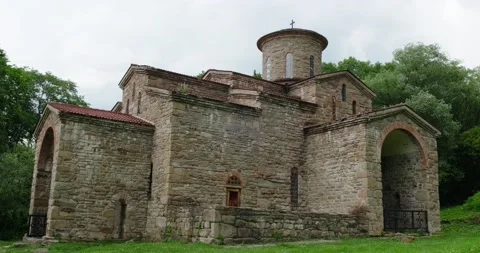 Christian temple in the Caucasus Stock Footage 136560779
