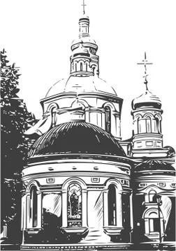 Christian Temple Stock Illustration