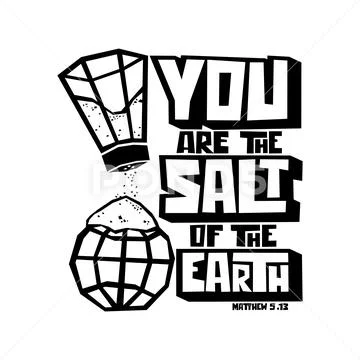 Christian typography, lettering and illustration. You are the salt of the earth Stock Illustrationen