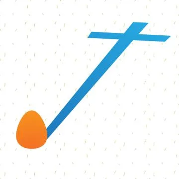 Christianity and Easter egg cross of Jesus Stock Illustration
