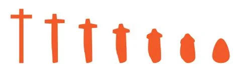 Christianity and Easter egg cross of Jesus Stock Illustration