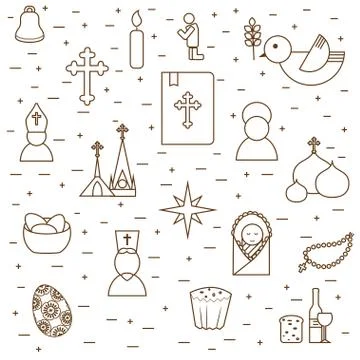 Christianity seamless background Stock Illustration