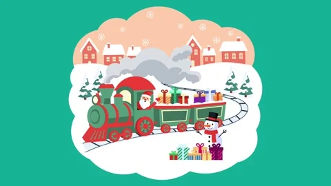 Christimas gift on track 库存影片 320821390