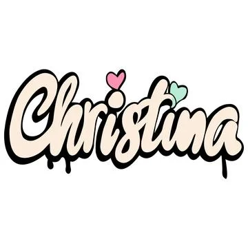 Christina name Stock Illustration