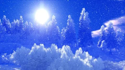 Christmac forest in mountains Stock Illustration