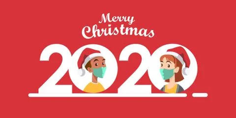 CHRISTMAS 2020 BACKGROUND Stock Illustration