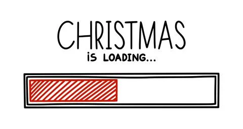 Christmas 2022 progress loading bar. Infographics design element with status of Stock Illustration