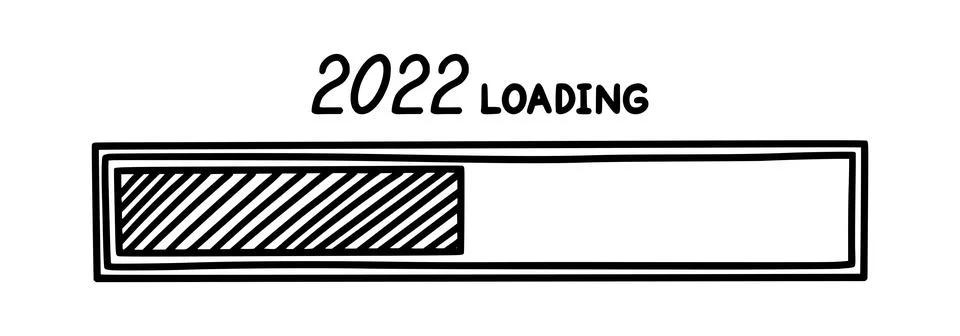 Christmas 2022 progress loading bar. Infographics design element with status of Stock-Illustration