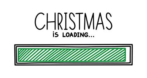 Christmas 2022 progress loading bar. Infographics design element with status of Stock Illustration