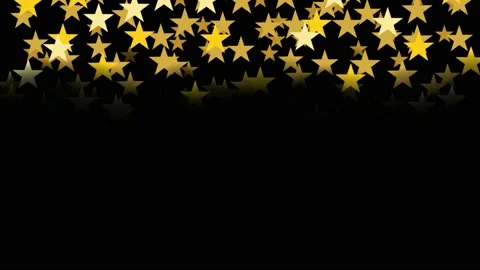 Christmas 2D animation with copy space for your text. Golden stars falling on Stock Footage 141978662