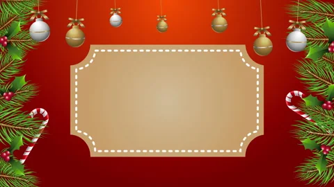 Christmas 3d card template Stock Footage 166783830