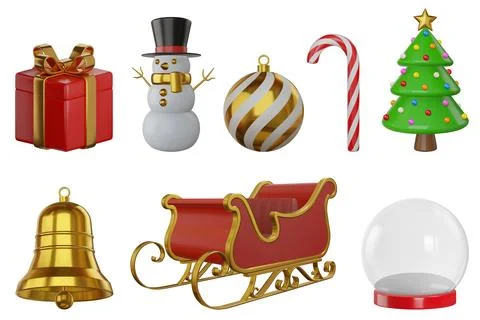 Christmas 3d elements Stock Illustration