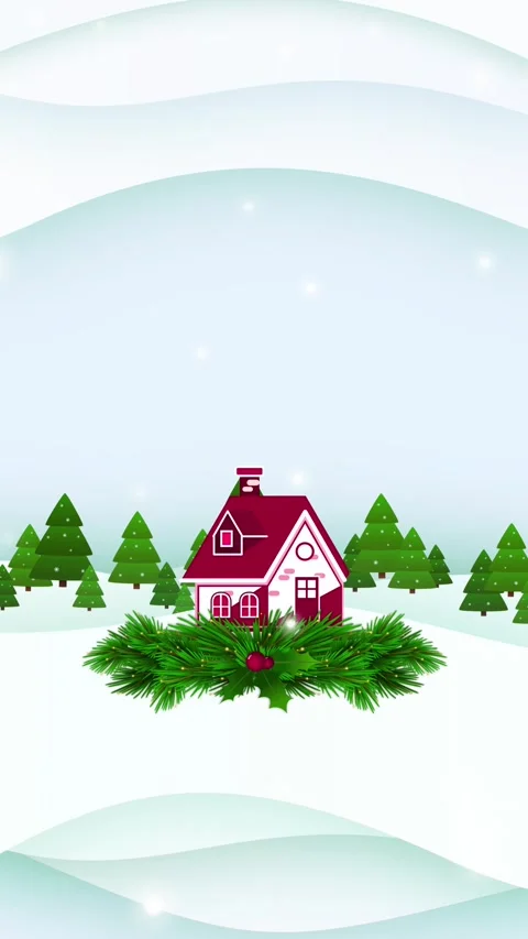 Christmas 4K Vertical UHD Video Background with Copy Space Stock Footage 345198672
