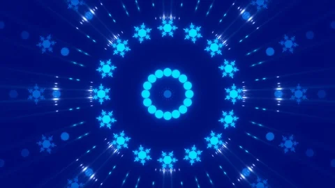 Christmas abstract background, snowflakes and flashing light, loop Stock Footage