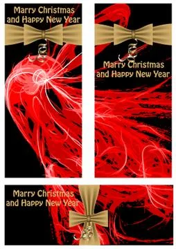 Christmas abstract banners Stock Illustration