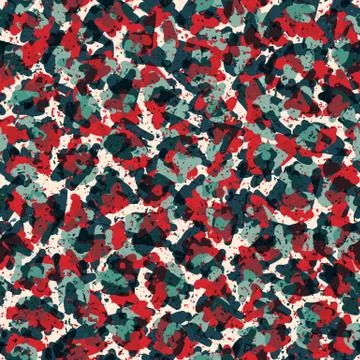 Christmas abstract confetti seamless pattern. Hand drawn ditsy party vector Illustrazione stock