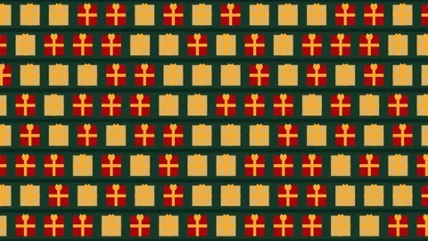 Christmas Abstract Gift Wrapping Pattern Background Stock Footage 341761919