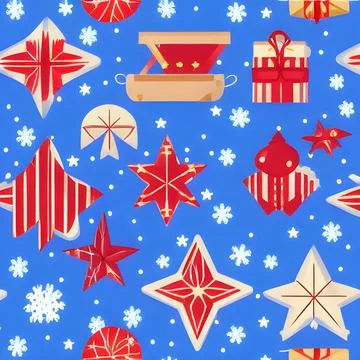 Christmas abstract pattern seamless, random element vintage design wallpaper Stockillustratie