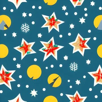 Christmas abstract pattern seamless, random element vintage design wallpaper Illustrazione stock