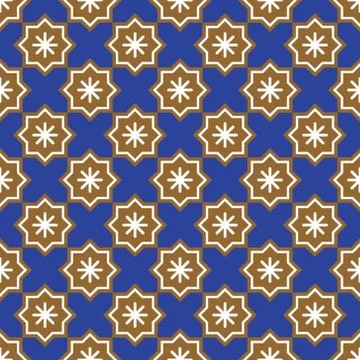 Christmas abstract pattern. Winter seamless pattern with star cookies and sno Stock Illustration