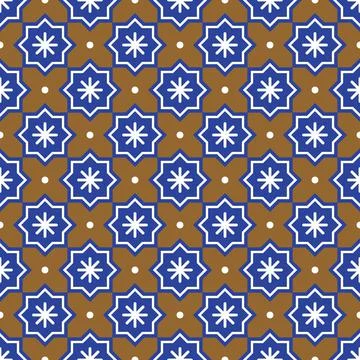 Christmas abstract pattern. Winter seamless pattern with star cookies and Stock Illustration