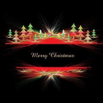 Christmas abstract shiny background for text with decorated pine trees vector  Stock Illustration