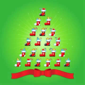 Christmas Advent calendar. Stock Illustration