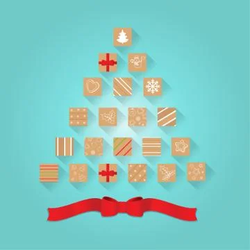 Christmas Advent calendar. Stock Illustration