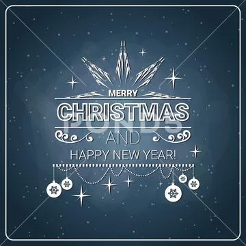 Christmas And New Year 2018 Stamp Vintage Style ver Chalkboard Background Stock Illustration
