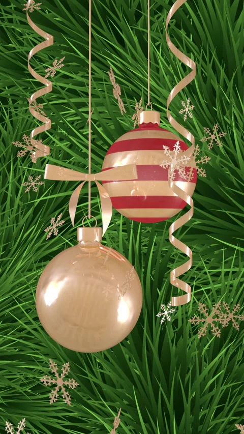 Christmas and New Year background with festive decorations Stock Footage 324708903