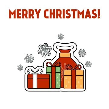 Christmas and New Year celebration Stock Illustration