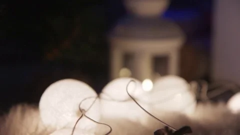 Christmas and New Year composition with gifts and champagne on a festive Stock Footage 70268196