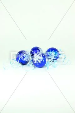 Christmas and New Year decoration in blue. Stock Photos